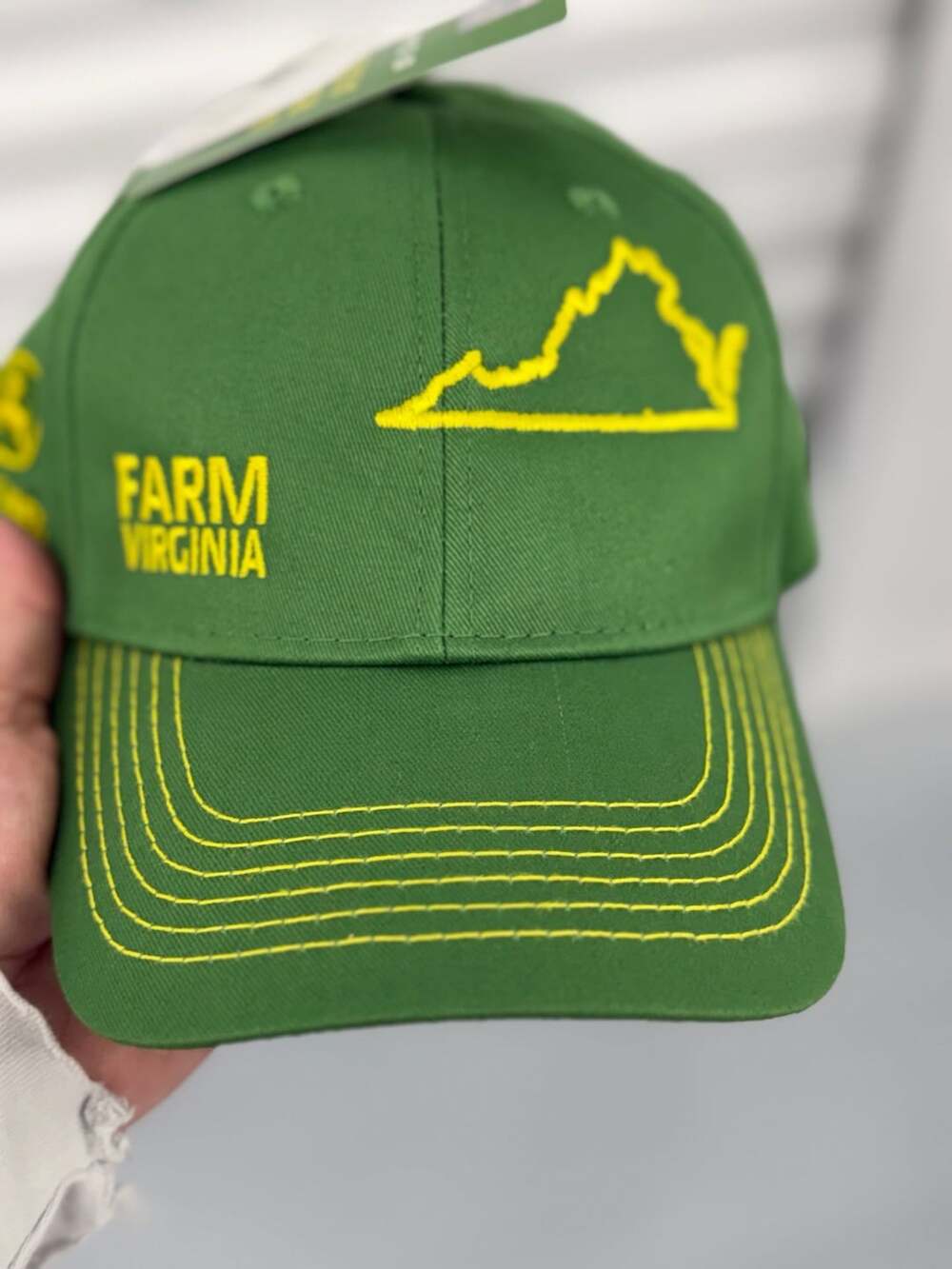 John Deere Farm State Pride Virginia Hat One Size Green Yellow Twill